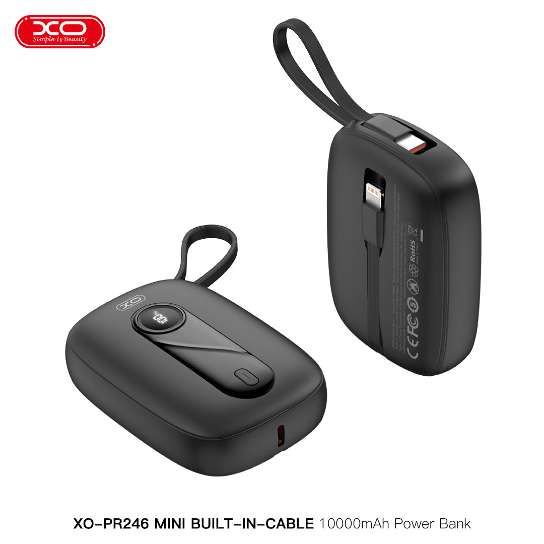 XO-PR246 Mini Power Bank with built in Cable