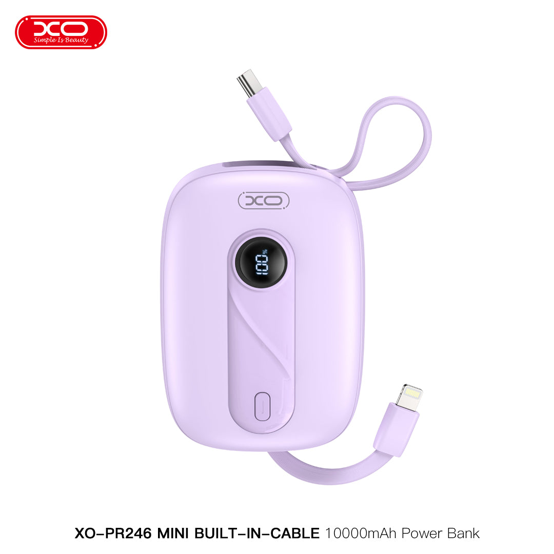 XO-PR246 Mini Power Bank with built in Cable