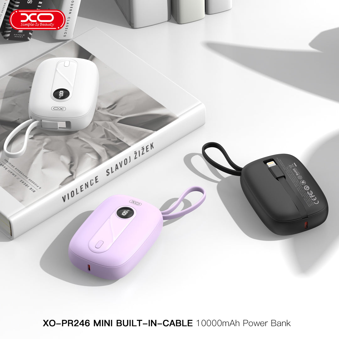 XO-PR246 Mini Power Bank with built in Cable