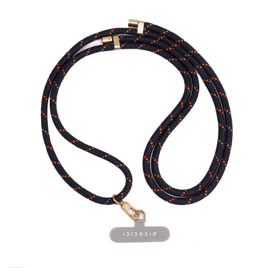 Picocici Adjustable phone strap-Black & Orange