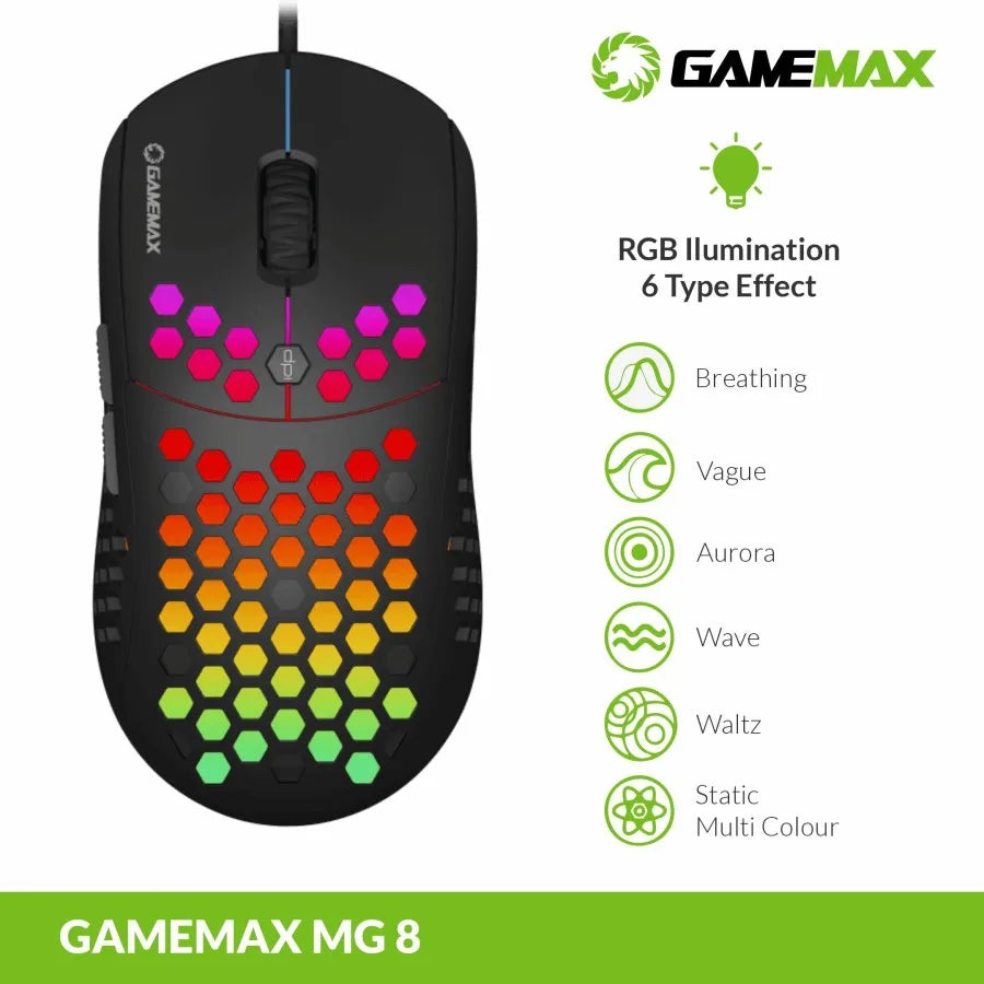 MOUSE GAMEMAX MG8 ماوس جيم ماكس للالعاب